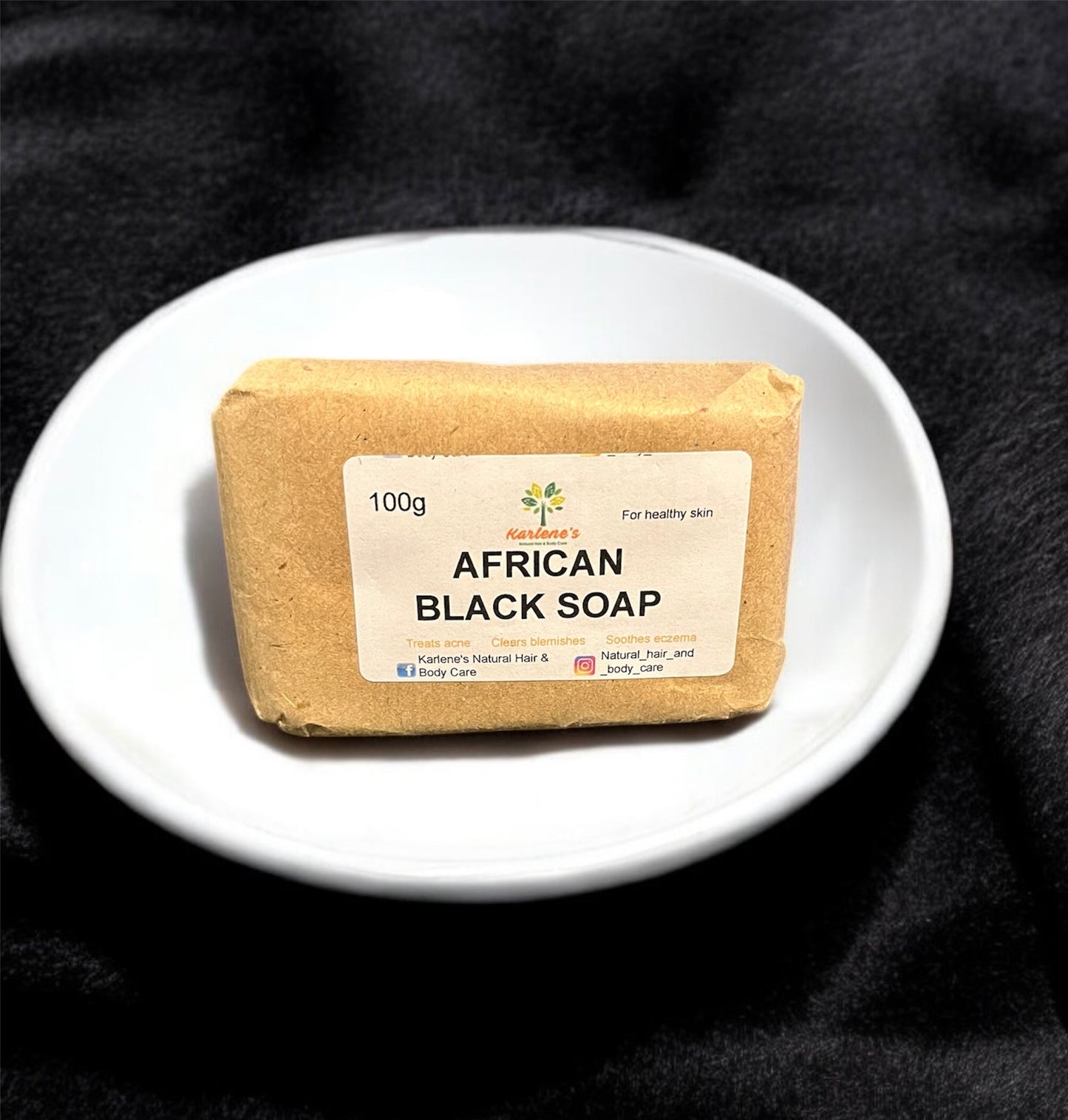 Raw African Black Soap 100g